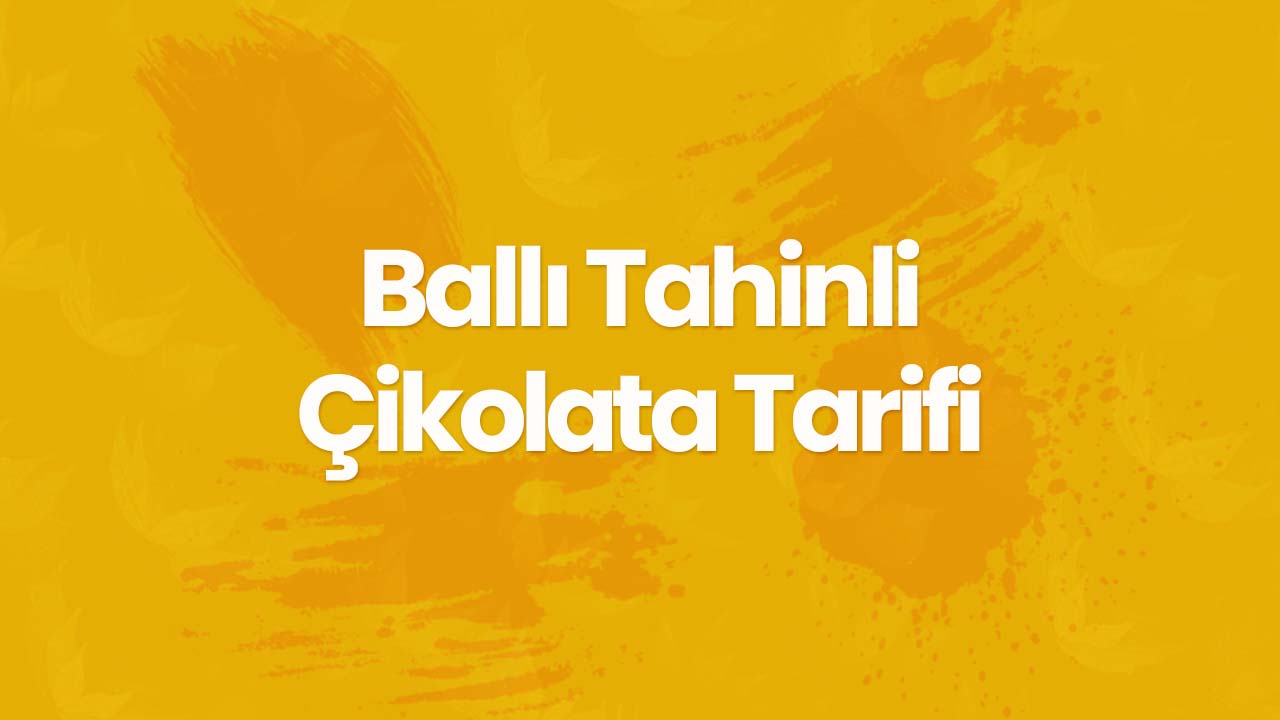 Evde Ballı Tahinli Çikolata Tarifi